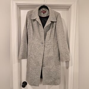 Merona Women's Light Gray Wool Trench Coat